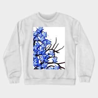 Maple Leaves Blue Crewneck Sweatshirt